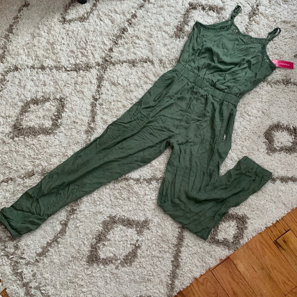 NWT Olive Jumpsuit